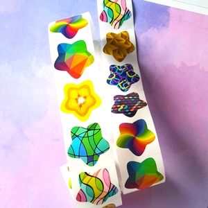 π NEW 200 Multicolored Star Stickers 8 Desiβ¦